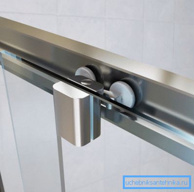 Porte supérieure douche rouleaux Porte supérieure douche rouleaux