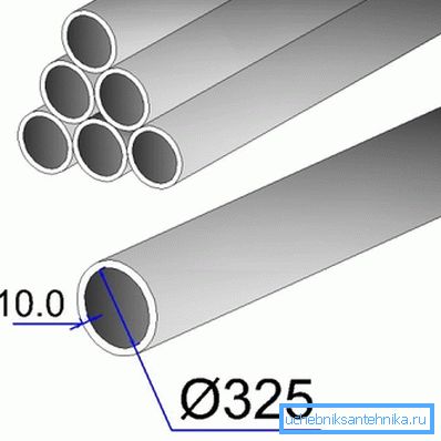 Le poids du tuyau 325x10 et autres est déterminé par l'épaisseur de la paroi Le poids du tuyau 325x10 et autres est déterminé par l'épaisseur de la paroi