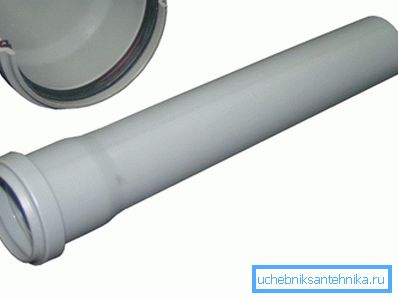 L’apparence d’un tuyau en polychlorure de vinyle et d’un raccord fendu en forme de cloche. L’apparence d’un tuyau en polychlorure de vinyle et d’un raccord fendu en forme de cloche.