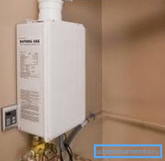 Chauffage de l'eau avec chaudière à gaz - la meilleure option pour chauffer le chalet