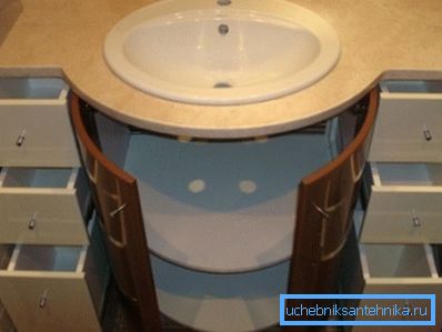Lavabo encastré dans la salle de bain - une solution excellente et très fonctionnelle, car vous pouvez ranger beaucoup de choses utiles dans l'armoire Lavabo encastré dans la salle de bain - une solution excellente et très fonctionnelle, car vous pouvez ranger beaucoup de choses utiles dans l'armoire