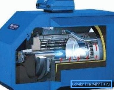 La chaudière à mazout peut être facilement convertie pour utiliser du gaz La chaudière à mazout peut être facilement convertie pour utiliser du gaz